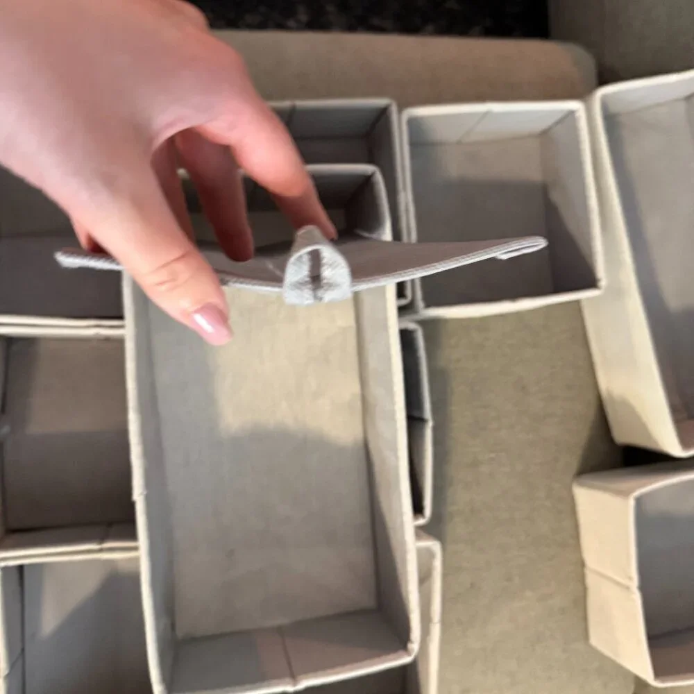 SET: Collapsible Fabric Drawer Organizers - Brightroom™ Grey